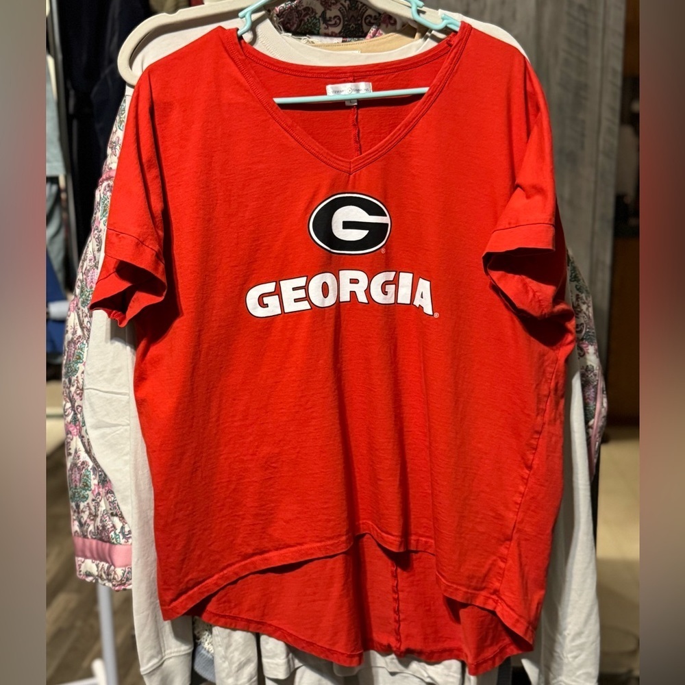 Stewart Simmons Red Georgia V-neck T-Shirt